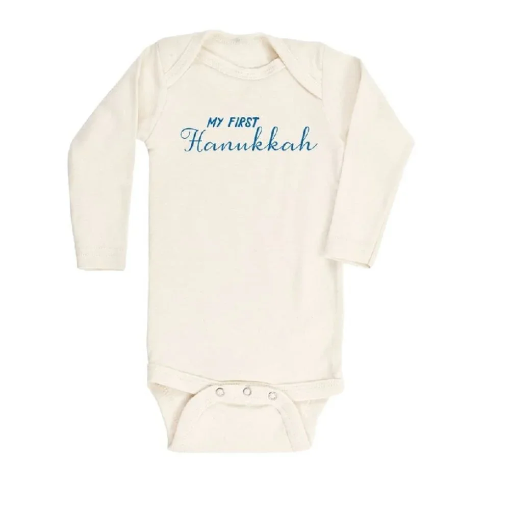 🎁 TENTH&PINE My First Hanukkah Organic Cotton Bodysuit